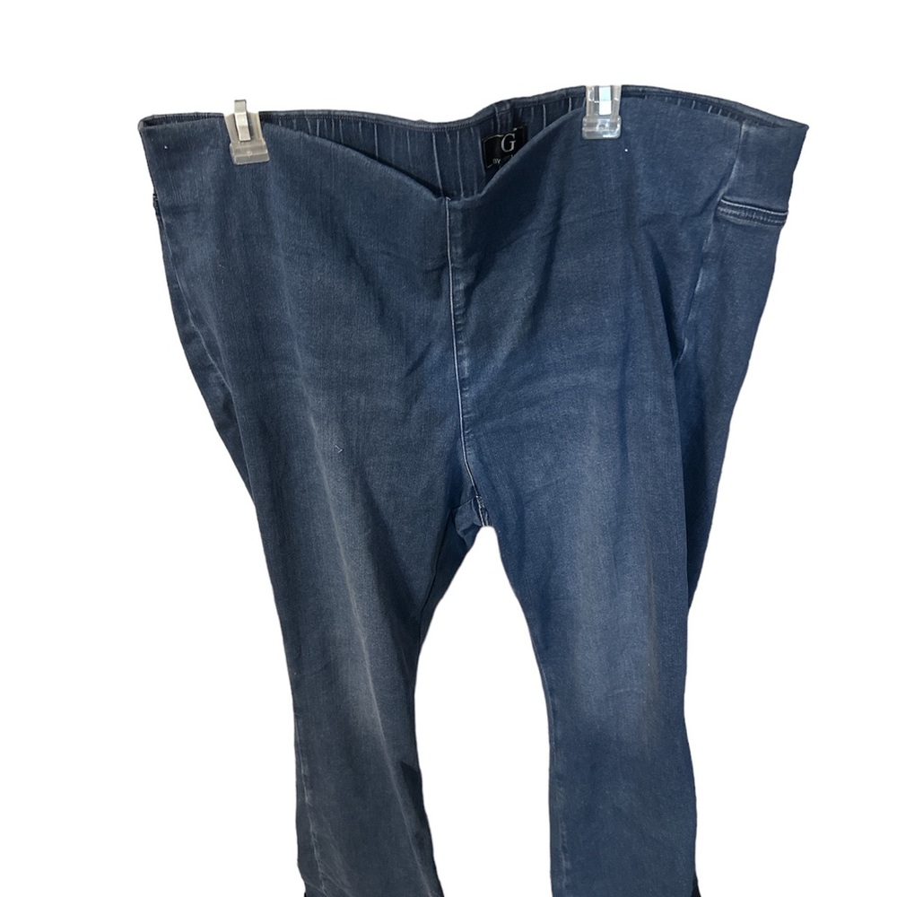 NWOT g by guliana pull on wide leg blue jeans thick waistband cute 🥰 size 20